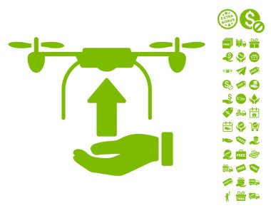 Drone el simgesi ücretsiz Bonus ile göndermek