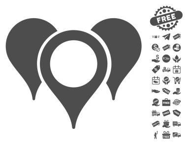 Harita işaretçiler simgesi ücretsiz bonus