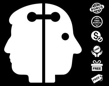 Çift kafa bağlantı simgesi ücretsiz Bonus