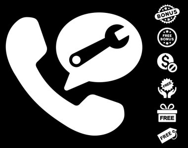 Telefon hizmeti ileti simgesi ücretsiz bonus