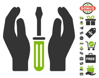 Tornavida bakım el simgesi ücretsiz Bonus ile ayarlama