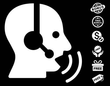 Ücretsiz Bonus ile simge işleç konuşma ses dalgaları