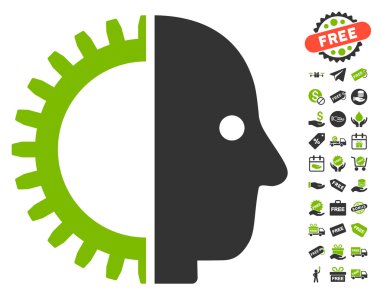 Cyborg kafa simgesi ücretsiz bonus