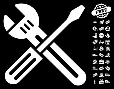 Somun anahtarı ve tornavida simgesi ücretsiz bonus