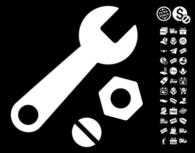 İngiliz anahtarı ve fındık simgesi ücretsiz bonus