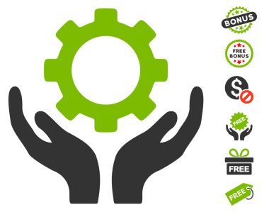 Dişli bakım el simgesini ücretsiz bonus