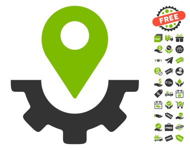 Hizmet harita işareti simgesi ücretsiz bonus