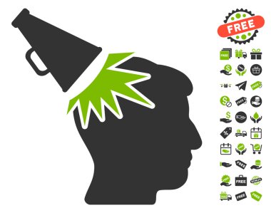 Ücretsiz Bonus ile megafon etkisi kafa simgesi