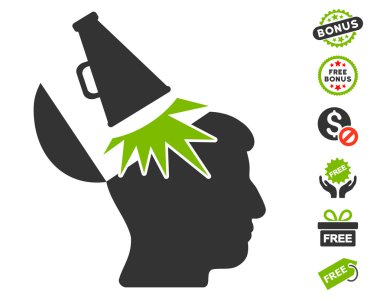 Açık fikirli megafon simgesi ücretsiz bonus