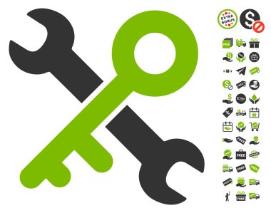 Anahtar simgesi ücretsiz Bonus ile araçları