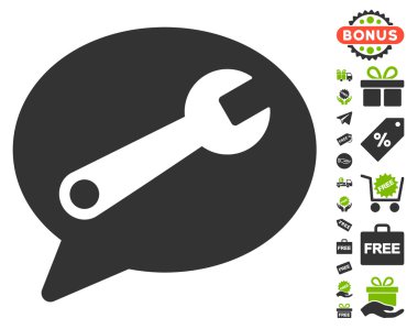Hizmet ileti simgesi ücretsiz bonus
