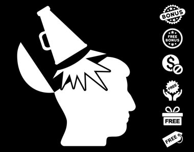 Açık fikirli megafon simgesi ücretsiz bonus