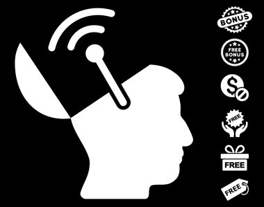 Açık beyin radyo arayüzü simgesi ücretsiz bonus