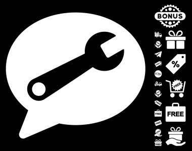 Hizmet ileti simgesi ücretsiz bonus