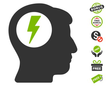 Beyin elektrik çarpması simgesi ücretsiz bonus