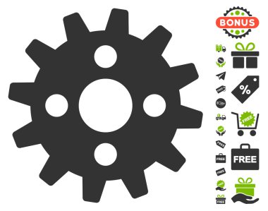 Ücretsiz Bonus dişli simgesiyle