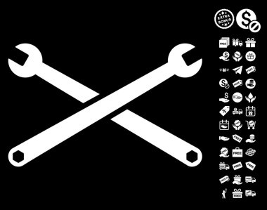 Ücretsiz Bonus simgesiyle yuvalı eğri somun anahtarları