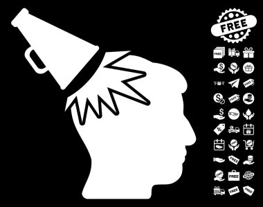 Ücretsiz Bonus ile megafon etkisi kafa simgesi