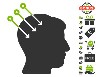 Sinirsel arayüz konektörleri simgesi ücretsiz bonus