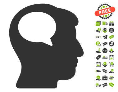 Ücretsiz Bonus simgesiyle düşünme kişi