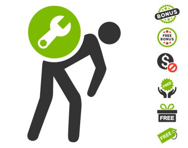 Ücretsiz Bonus ile servis kurye simgesi