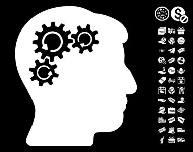 Zihin dişli döndürme simgesi ücretsiz bonus