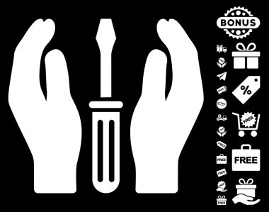 Tornavida bakım el simgesi ücretsiz Bonus ile ayarlama
