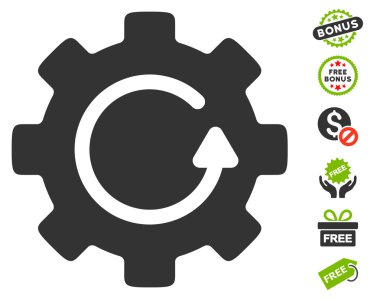 Dişli döndürme simgesi ücretsiz bonus