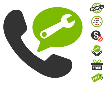 Telefon hizmeti ileti simgesi ücretsiz bonus