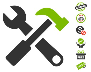 Çekiç ve ücretsiz Bonus ile Wrench kutsal kişilerin resmi