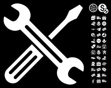 Somun anahtarı ve tornavida simgesi ücretsiz bonus