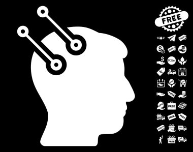 Sinirsel arayüz konektörleri simgesi ücretsiz bonus