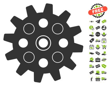 Ücretsiz Bonus ile gearwheel simgesi