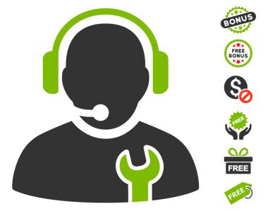 Ücretsiz Bonus ile hizmet işleç simgesi