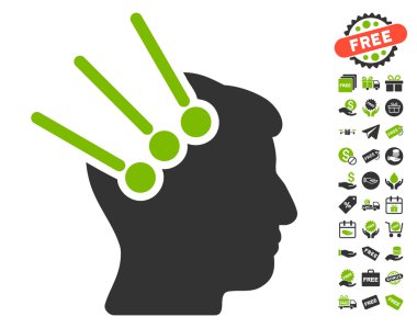 Sinirsel arayüz konektörleri simgesi ücretsiz bonus