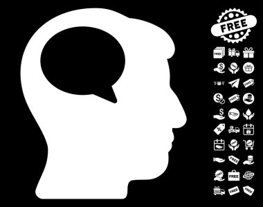 Ücretsiz Bonus simgesiyle düşünme kişi