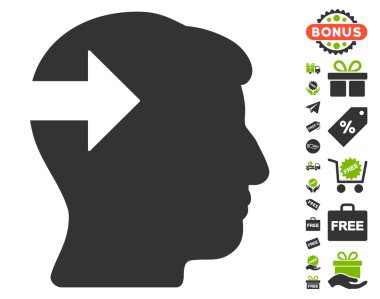 Baş eklenti ok simgesi ücretsiz bonus