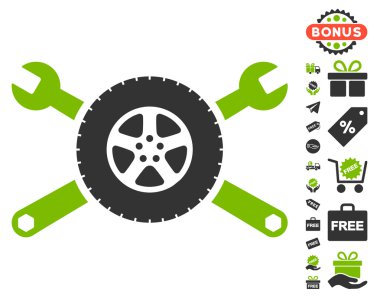 Lastik Servisi anahtarı simgesini ücretsiz bonus