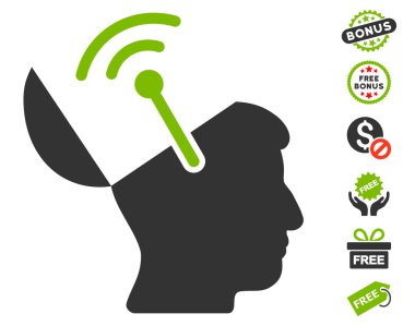 Açık beyin radyo arayüzü simgesi ücretsiz bonus