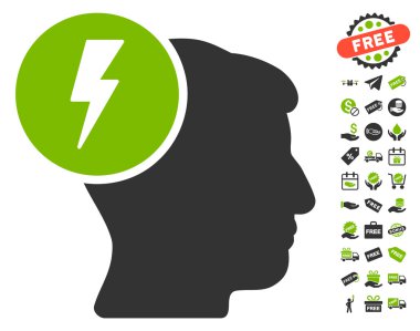 Beyin elektrik simgesi ücretsiz bonus