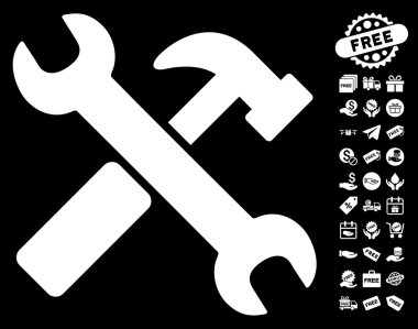 Çekiç ve ücretsiz Bonus ile Wrench kutsal kişilerin resmi