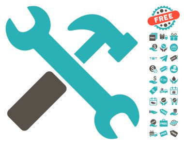 Çekiç ve ücretsiz Bonus ile Wrench kutsal kişilerin resmi