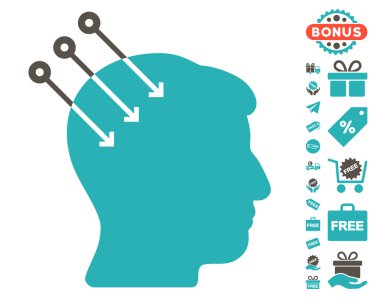 Sinirsel arayüz konektörleri simgesi ücretsiz bonus