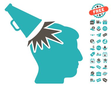 Ücretsiz Bonus ile megafon etkisi kafa simgesi