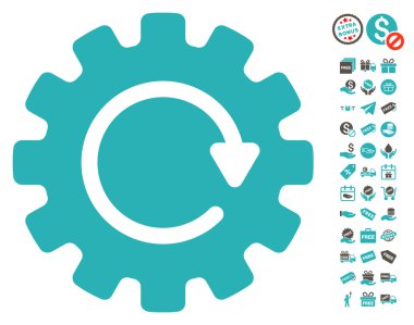 Gearwheel döndürme simgesi ücretsiz bonus