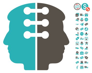 Çift kafa simgesi ücretsiz Bonus ile arayüz