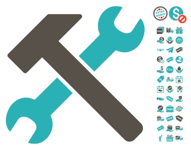 Çekiç ve ücretsiz Bonus ile Wrench kutsal kişilerin resmi