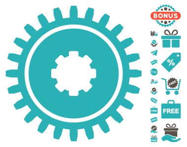 Ücretsiz Bonus dişli simgesiyle