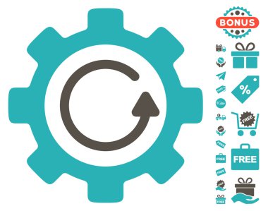 Dişli döndürme yönünü simgesi ücretsiz bonus