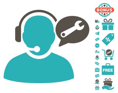 Operatör hizmeti ileti simgesi ücretsiz bonus